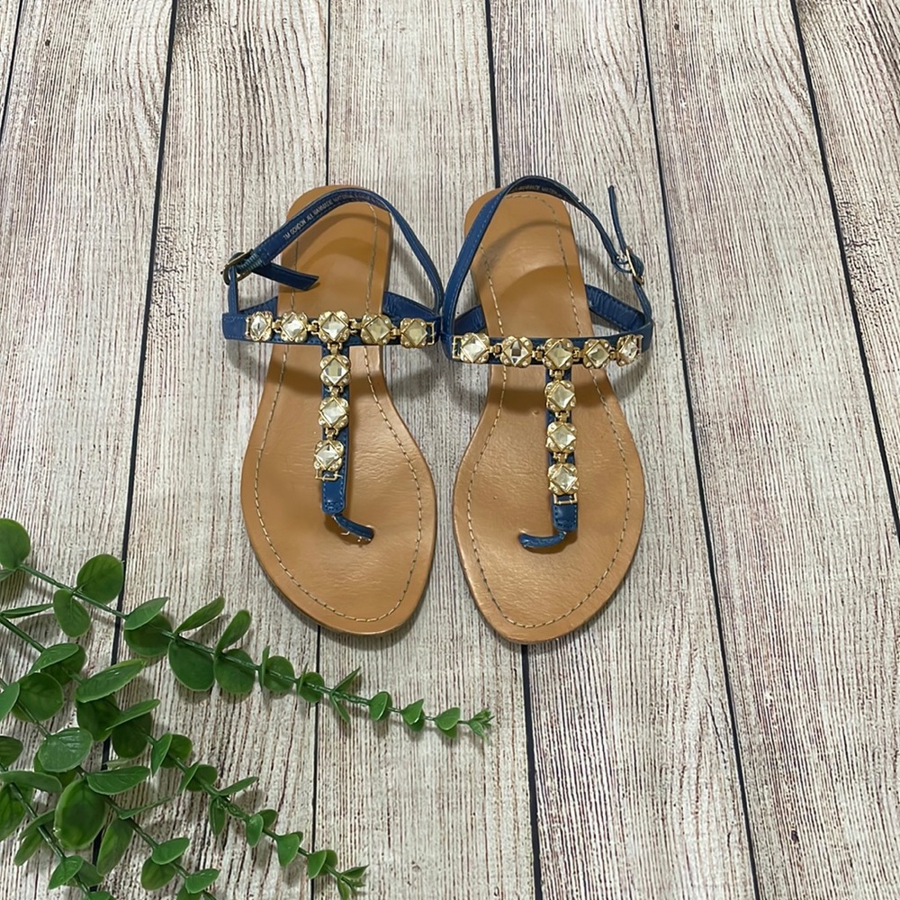 🌸 Clearance! 🌸 Madeline Stuart Blue Rhinestone Sandals Size 7